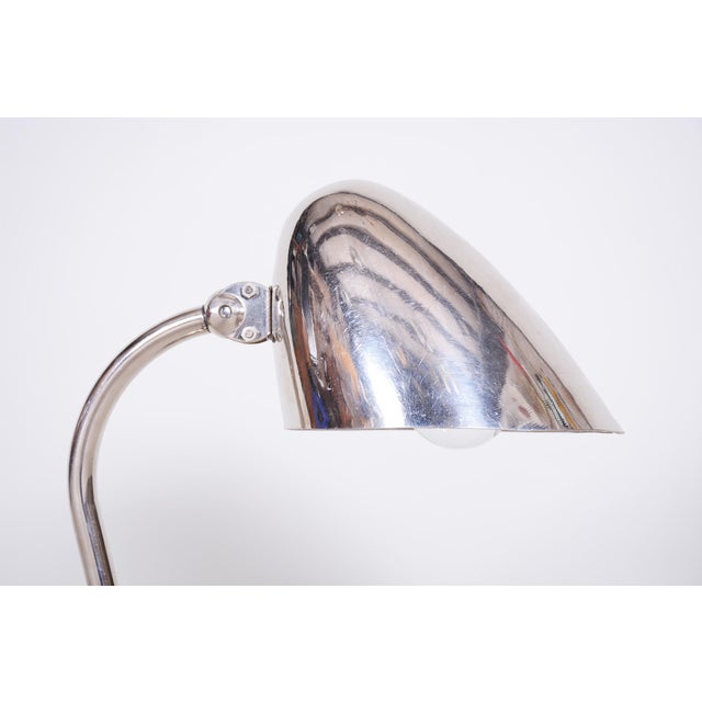 Art Deco Table Lamps in Chrome & Aluminium attributed to Franta Anyz for Napako, Czech, 1930s, Set of 2 For Sale - Image 3 of 15