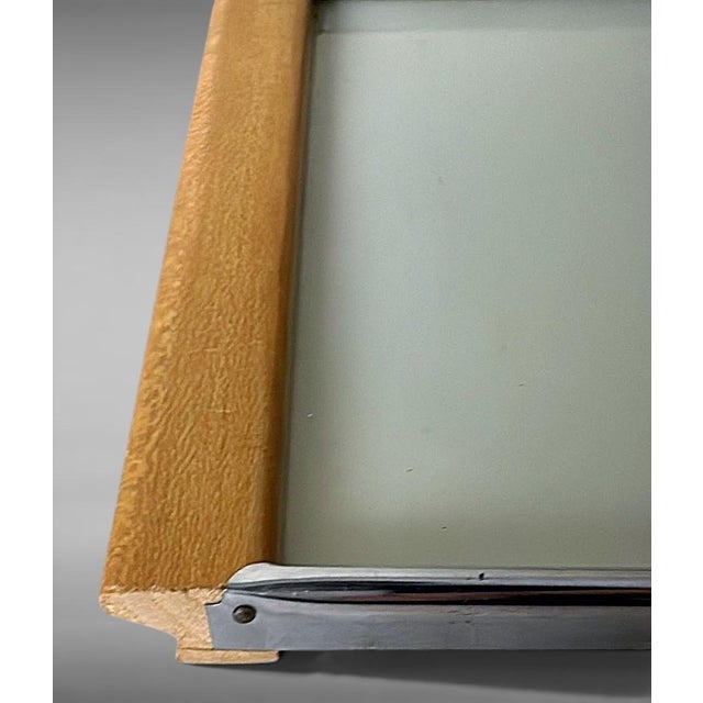 Art Deco French Opaline Glass Tray With Reverse-Painted Decoration For Sale - Image 13 of 17