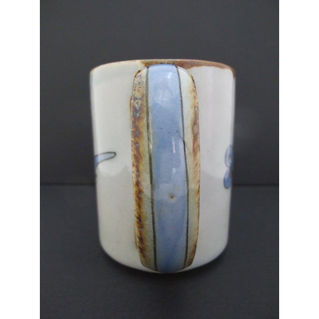 Ken Edwards El Palomar Blue Bird Flowers Mexican Tonala Folk Art Coffee Cup Mug For Sale In Portland, OR - Image 6 of 10