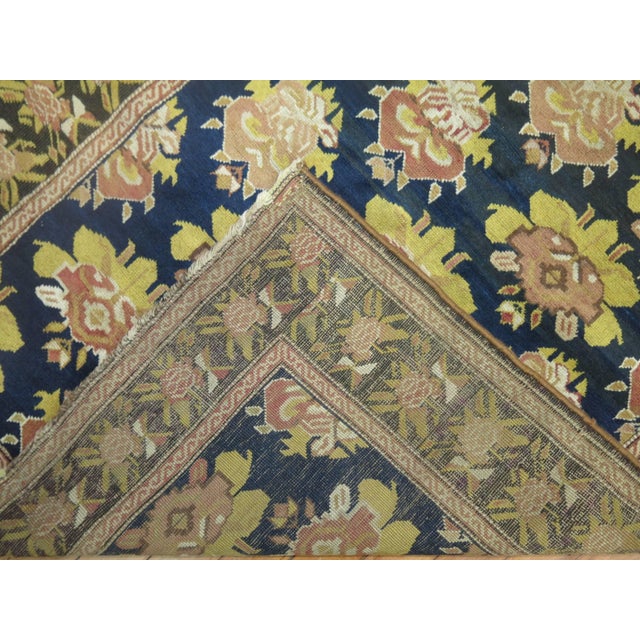 Early 20th Century Floral Long Antique Russian Karabagh Runner - 3'5" x 19'7" For Sale - Image 4 of 6