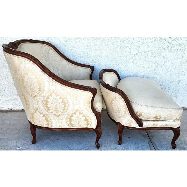 Henredon Louis XV Duchesse Brisée Lounge Chair French Bergère For Sale In Miami - Image 6 of 13