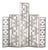 Art Deco Geometric Openwork Aluminum Five Panel Floor Screen For Sale