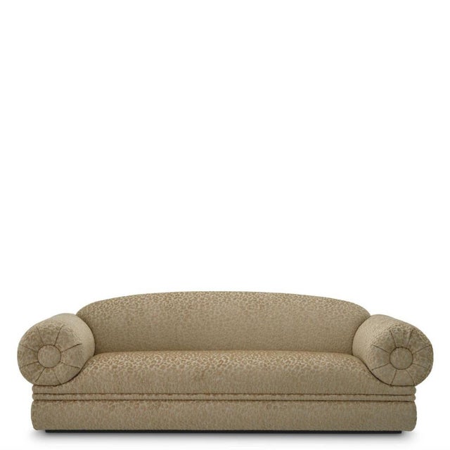 Sofa in Beige Jacquard Fabric with Leopard Pattern from Auden For Sale - Image 4 of 12