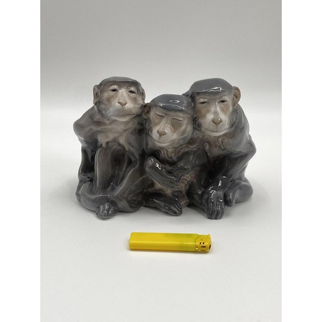 Three Monkeys by Knud Kyhn for Royal Copenhagen, Denmark, 1920 For Sale - Image 6 of 18