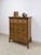 Dixie MCM Tallboy Dresser Woven Drawer Fronts Brass Pulls Vintage Furniture For Sale - Image 10 of 11