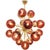 Italian 21st Century Diciotto Polished Brass Amethyst Bubbles Murano Sputnik Chandelier by Fabio LTD For Sale - Image 3 of 5