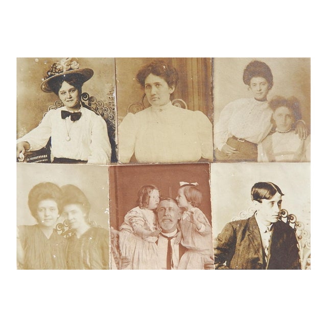 Late 19th Century Collage of Tiny Photographs For Sale
