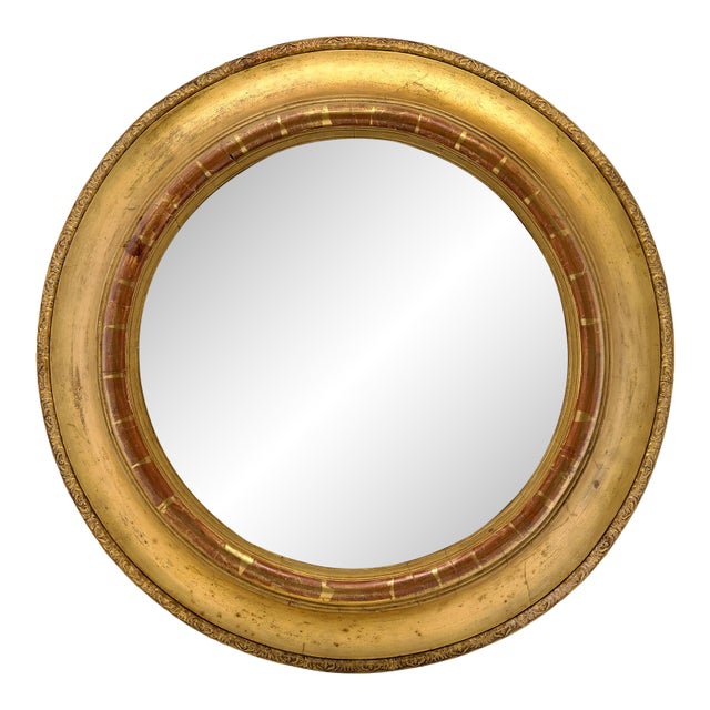 French Antique, Convex “Sorciere” Mirror, Circa 1920 For Sale