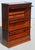 Globe Wernicke Antique Globe-Wernicke 3-Tier Tiger Oak Barrister Bookcase – Grade 299 For Sale - Image 4 of 17