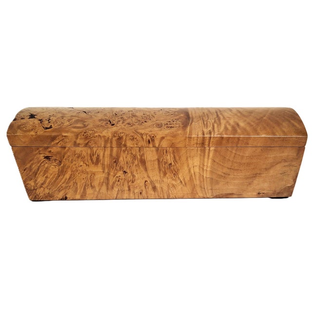 Late 20th Century Rare Vintage American Carved Burled Walnut Pen & Jewelry Box by Michael Elkan For Sale - Image 5 of 14