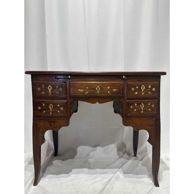 Antique Italian Desk With Bone Marquetry For Sale In Raleigh - Image 6 of 10
