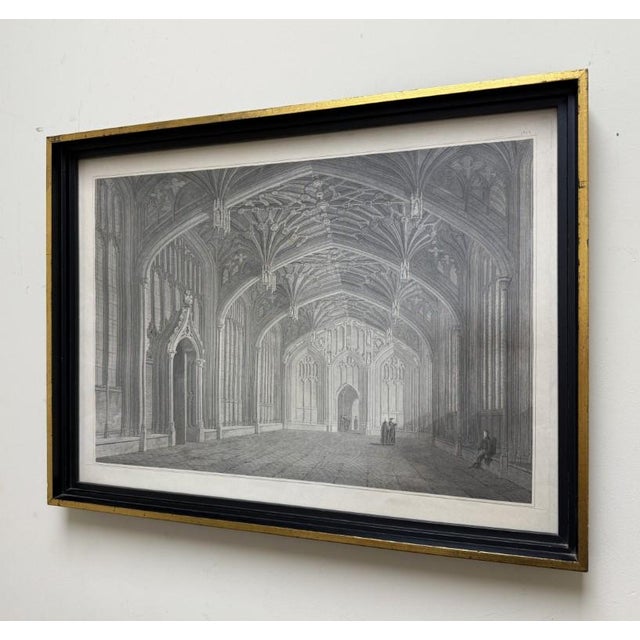 Gothic Antique Circa 1816 Engraving/Etching of Cathedral’s Interior For Sale - Image 3 of 14