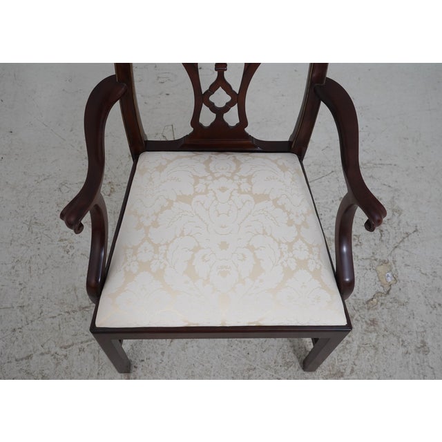 2000 - 2009 Set of 8 Henkel Harris Model 115 Mahogany Dining Room Chairs For Sale - Image 5 of 18