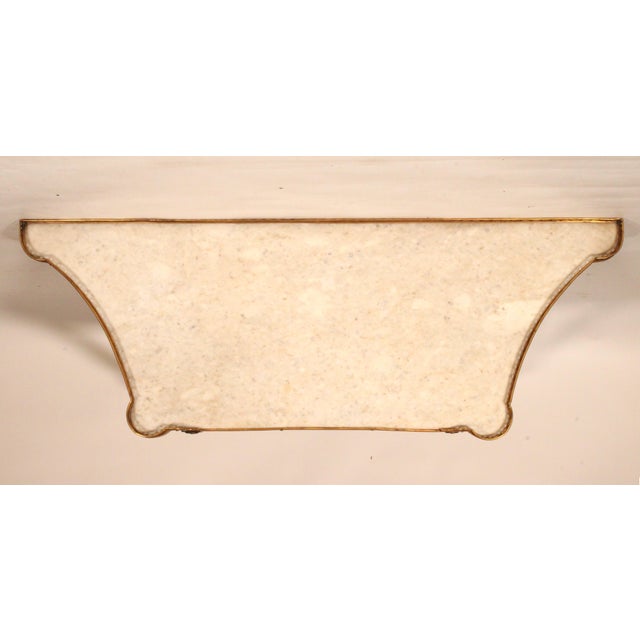 1930s Louis XVI Style Mahogany Console Desserte With Marble Top For Sale - Image 5 of 11