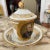 19th Century Antique Old Paris Porcelain Portrait Covered Cup and Saucer Set- 3 Pieces For Sale - Image 4 of 10