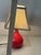 Mid-Century Modern Vintage Mid Century Modern Red Ceramic Teardrop Table Lamp For Sale - Image 3 of 8