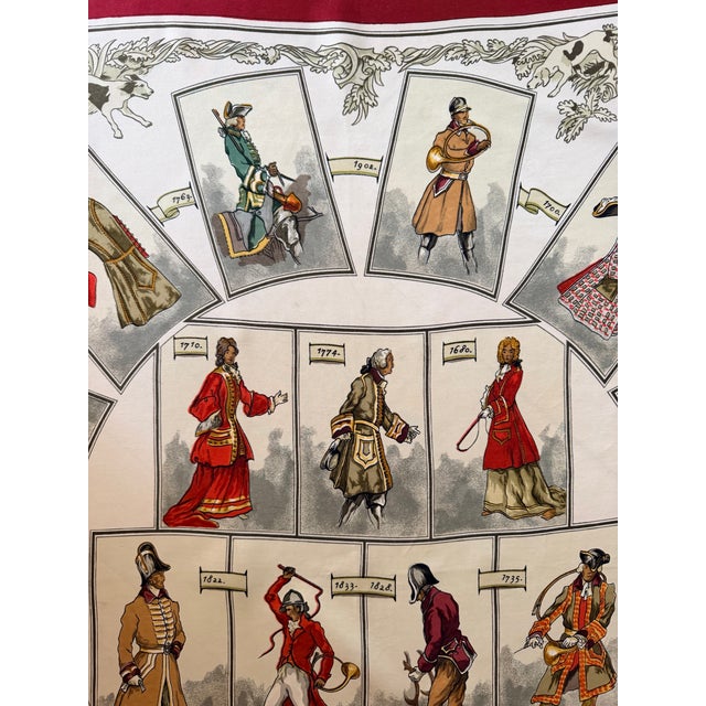 Red Hermès Tenue De Vénerie 1964 Silk Scarf Designed by Charles Hallo For Sale - Image 8 of 12