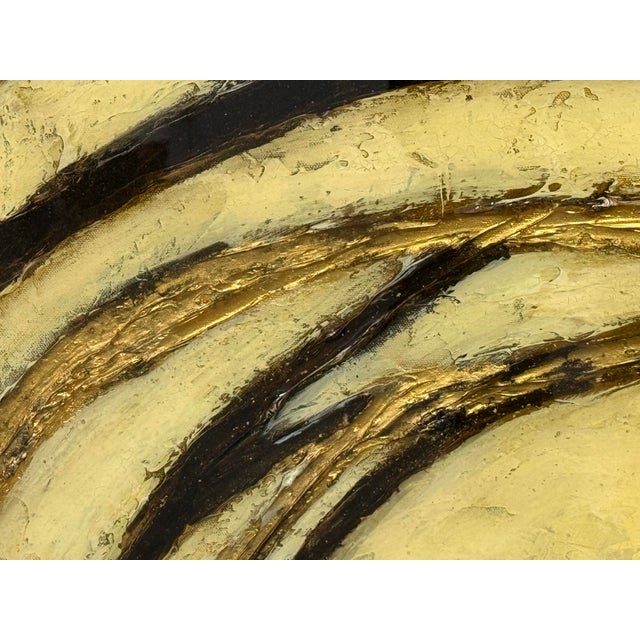 Yellow Z Gallerie Circumference II Abstract Wall Art For Sale - Image 8 of 12