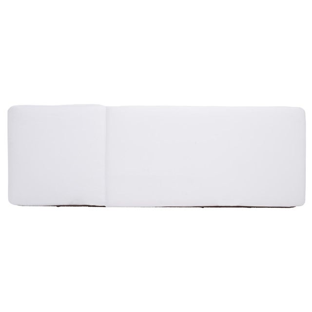 White Gillian Chaise Lounge, Natural/White For Sale - Image 8 of 12