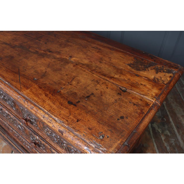 Early 17th Century Italian Walnut Cassettone, 1640s For Sale - Image 12 of 16