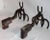 19th Century Folk Art Horseshoe Andirons / Handmade For Sale - Image 4 of 9