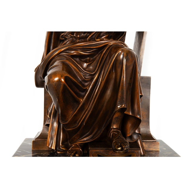 Antique French Bronze Sculpture of Philosopher “Zeno of Elea” by Eugene Laurent For Sale - Image 9 of 18