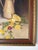 Yellow Vintage Floral & Pitcher Still Life Oil Painting on Masonite - Framed For Sale - Image 8 of 13