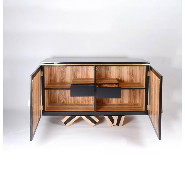 Lines Buffet in Black Pear Wood and White Holly by Aymeric Lefort For Sale - Image 4 of 15