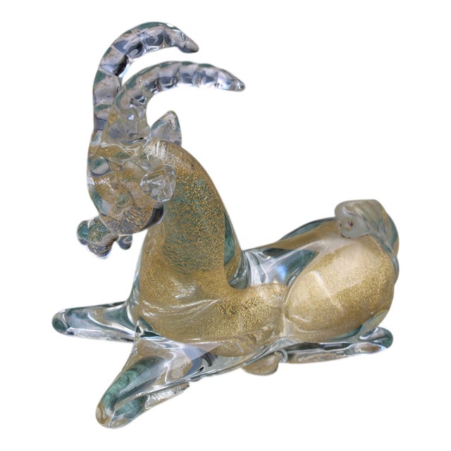 Murano Glass Capricorn with Gold Dust from Seguso, 1960s For Sale