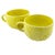 This charming pair of vintage Portuguese lettuceware cups is a vibrant example of traditional cabbageware majolica—a...