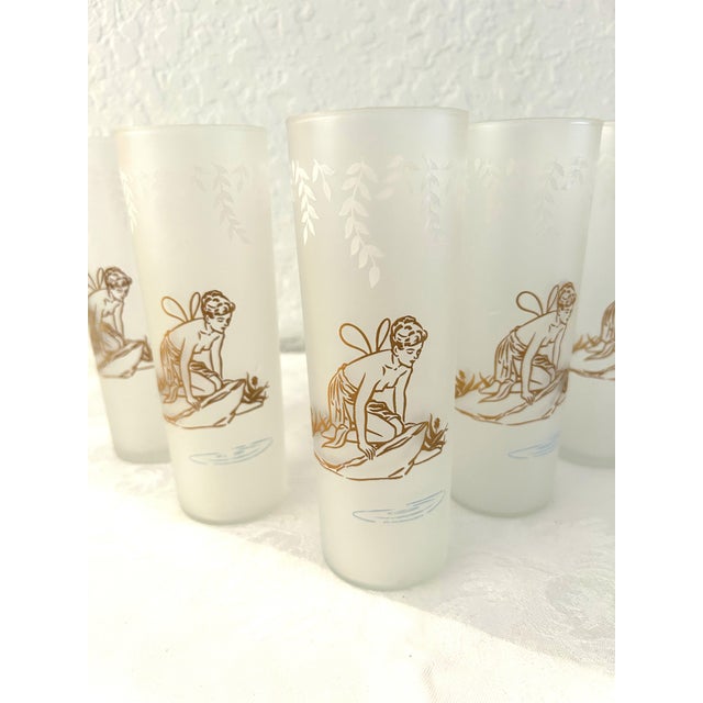 Victorian Mid-Century Libbey White Rock Fairy Iced Tea/High Ball Glasses, Set of 6 For Sale - Image 3 of 4
