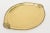 Modern Vintage Brass Oval Tray With Shell and Braided Design Barware For Sale - Image 3 of 11