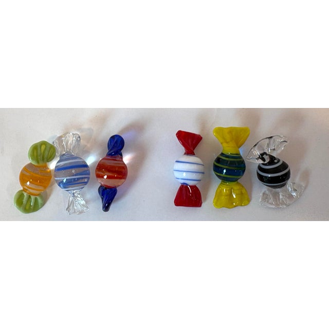Vintage Petite Glass Candy Pieces - Set of Six For Sale - Image 4 of 5