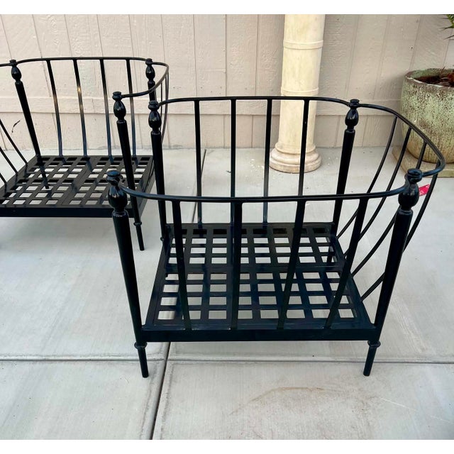 Mediterranean Michael Taylor Designs Newport Outdoor Lounge Chair Frames, 4 Pieces, Attributed For Sale - Image 3 of 6