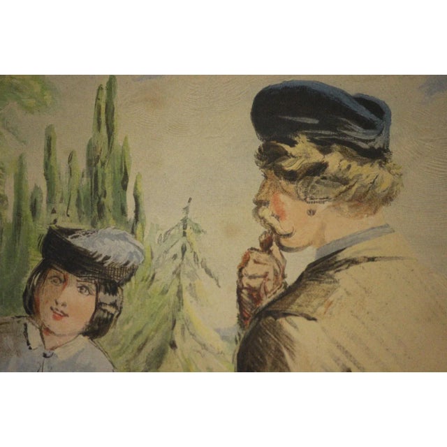 English "A Nice Game for Two or More" Chromolithograph For Sale - Image 3 of 9