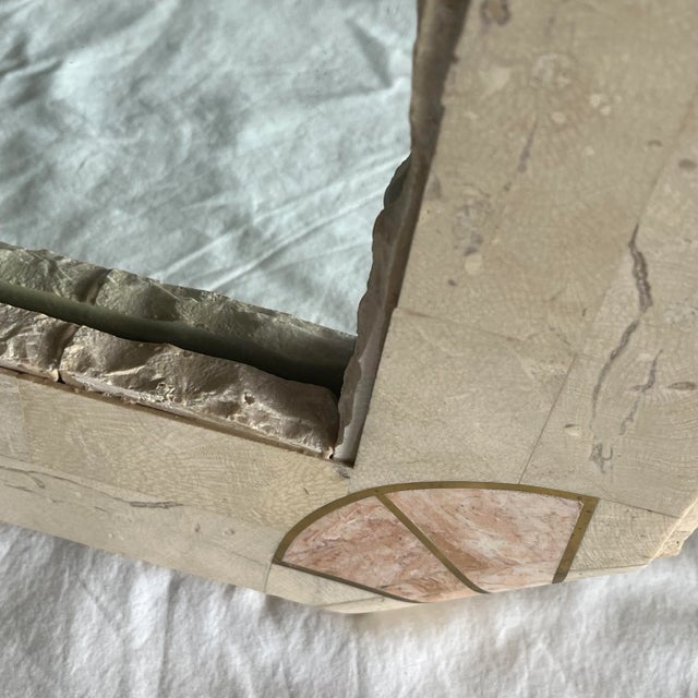 Maitland - Smith 1980s Maitland Smith Tessellated Stone Mirror Mactan Stone For Sale - Image 4 of 8