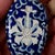 Antique Blue & White Enamel Lotus Flower Chinese Snuff Bottle With Stone Stopper For Sale - Image 9 of 15