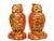 This is a great pair of owl bookends with finely shaped subtleties. The structure is a Lucite/pitch with inserted stones....