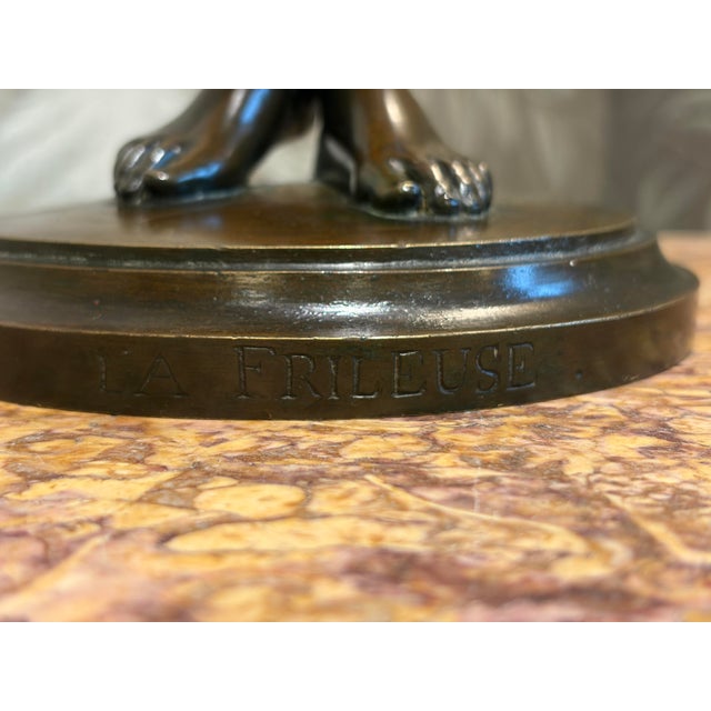 19th Century Patinated Bronze Figure of a Young Woman by Houdon For Sale - Image 12 of 12