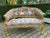 1975 French Louis XVI Gilded Beech Velvet & Silk Artwork Settee For Sale - Image 9 of 12