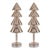 Crimbo 15.75" Gold Sparkle Layered Cone LED Trees, Set of 2 For Sale