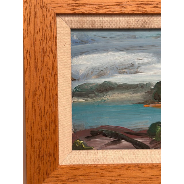 Modern Göran Brunius, Coastal Landscape, 1960s, Oil on Panel, Framed For Sale - Image 3 of 15