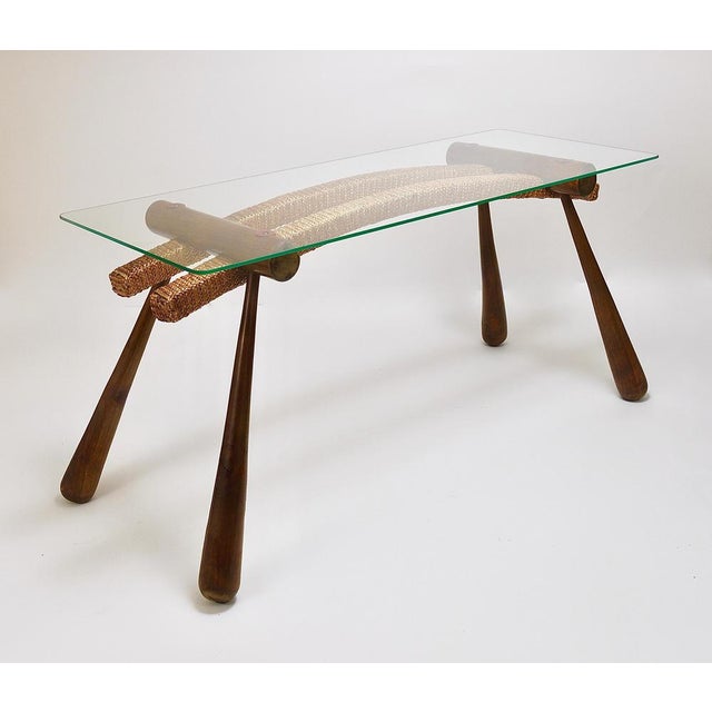 Mid-Century Coffee Occasional Side Table in Maple & Rope by Max Kment, Austria, 1950s For Sale - Image 10 of 18