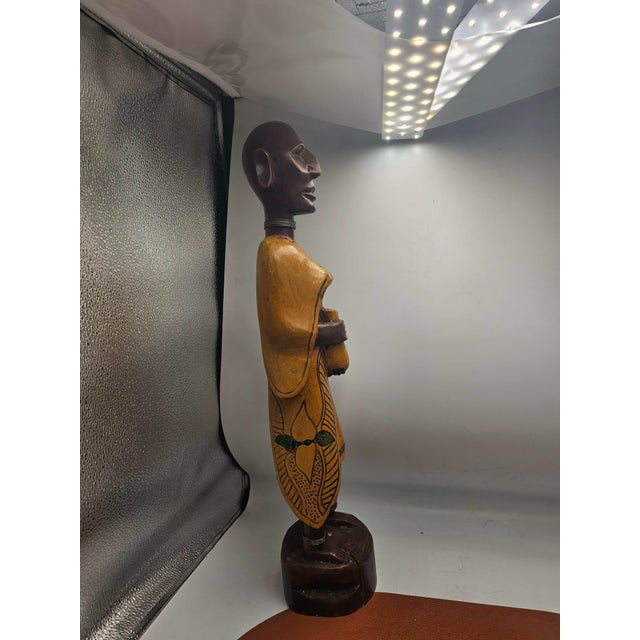 Brown Masai Wooden Sculpture, 1960s For Sale - Image 8 of 11