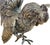 Vintage Solid Brass Fighting Rooster Sculpture With Dramatic Tail For Sale - Image 4 of 12