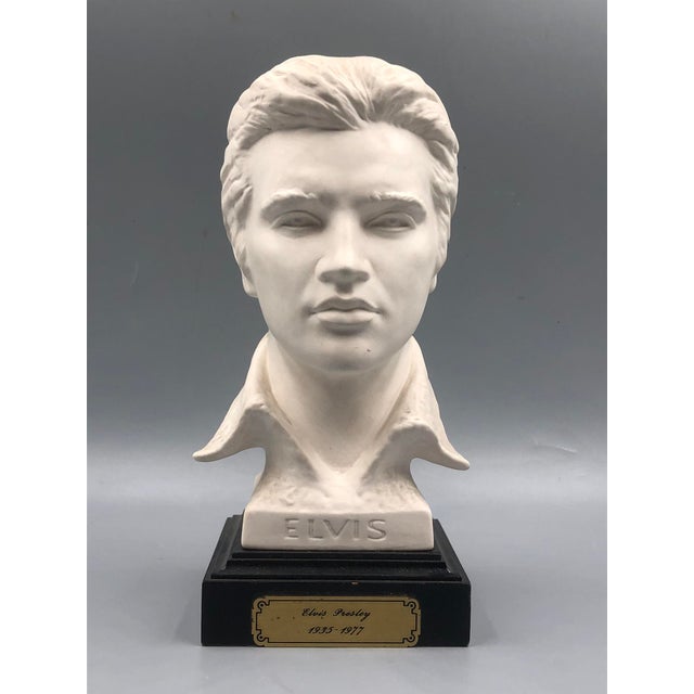 Bisque Porcelain Elvis Presley Bust on Base by Bochmann for Goebel, 1980s For Sale - Image 9 of 9