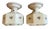Cream 1910s Custard Geometric Glass Ceiling Flushmounts With Flower Motifs - a Pair For Sale - Image 8 of 8