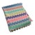 Vintage Handmade Pastel Cottage ZigZag Afghan Throw For Sale