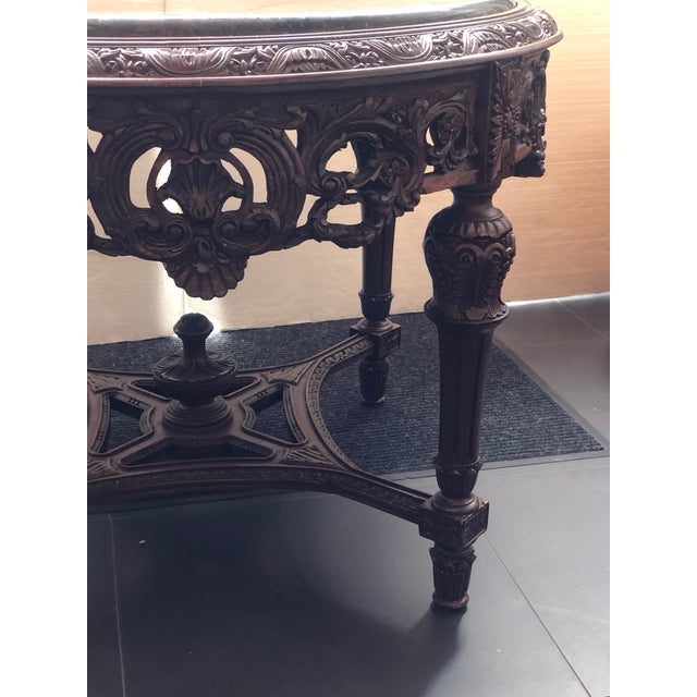 French French Round Marble Top Table For Sale - Image 3 of 7