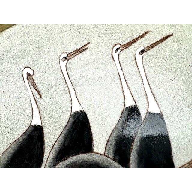 Nora Fenton Vintage Hand-Decorated Porcelain Bowl With Cranes by Nora Fenton Hong Kong For Sale - Image 4 of 11